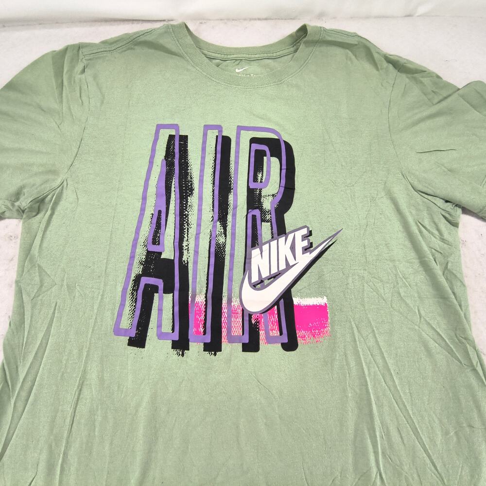 Nike Tee Air Short Sleeve Graphic Crew Neck Shirt Mens Size Medium M Green